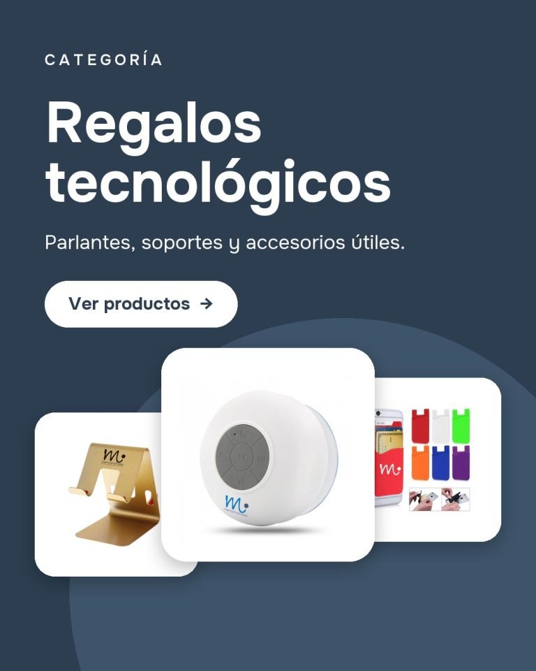 Regalos tecnológicos: parlantes, soportes y accesorios útiles. Ver productos